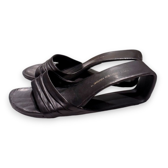 United Nude Mobius Fold Sandals – Black Leather – Size 39 - Picture 4 of 8